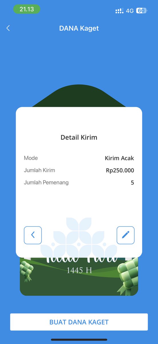 Day 3 bagi bagi DANA KAGET 😱

bismillah ada rejeki Rp. 250.000 buat 5 orang aja ya🤗
cukup follow, rt and like aja seperti biasa🫶🏻

seperti biasa akan aku kirim link nya di dm secret ya🙌