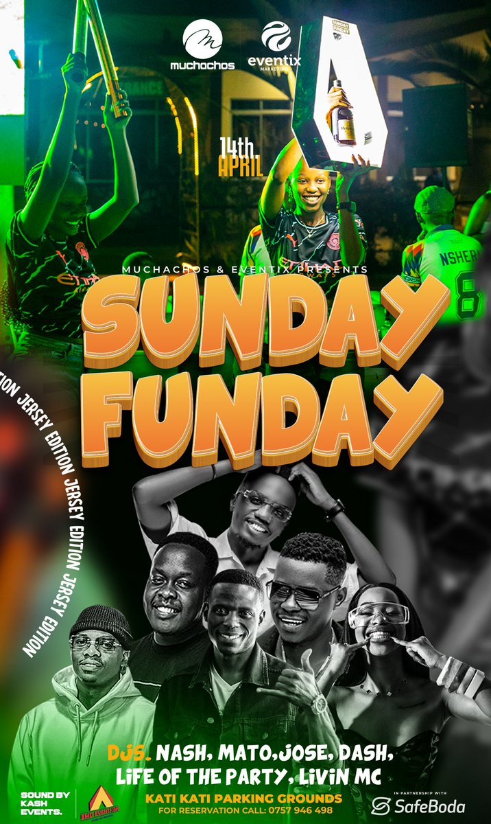 #SundayFunday returns at Kati-Kati Parking Grounds, you know the we got the finest Sunday party in town. Come have the best time of your life. Groove to the finest deejays and enjoy awesome bottle service.