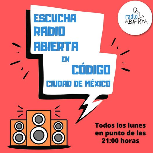 radioabierta's tweet photo. Esta noche no te pierdas un episodio más de #RadioAbierta a través de Código Ciudad de México. #RadioCultural #EnLínea. Hoy hablaremos sobre: ¿QUÉ HACER CUANDO NO TE SALUDAN?
📷 Lunes 15 de april
📷 En punto de las 21:00 horas
📷 https://t.co/M7eRjGJM6G https://t.co/rIgcXErIXb