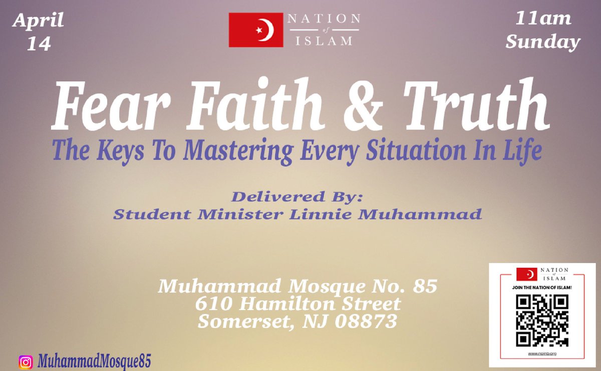 LinnieMuhammad's tweet image. Join us this Sunday.