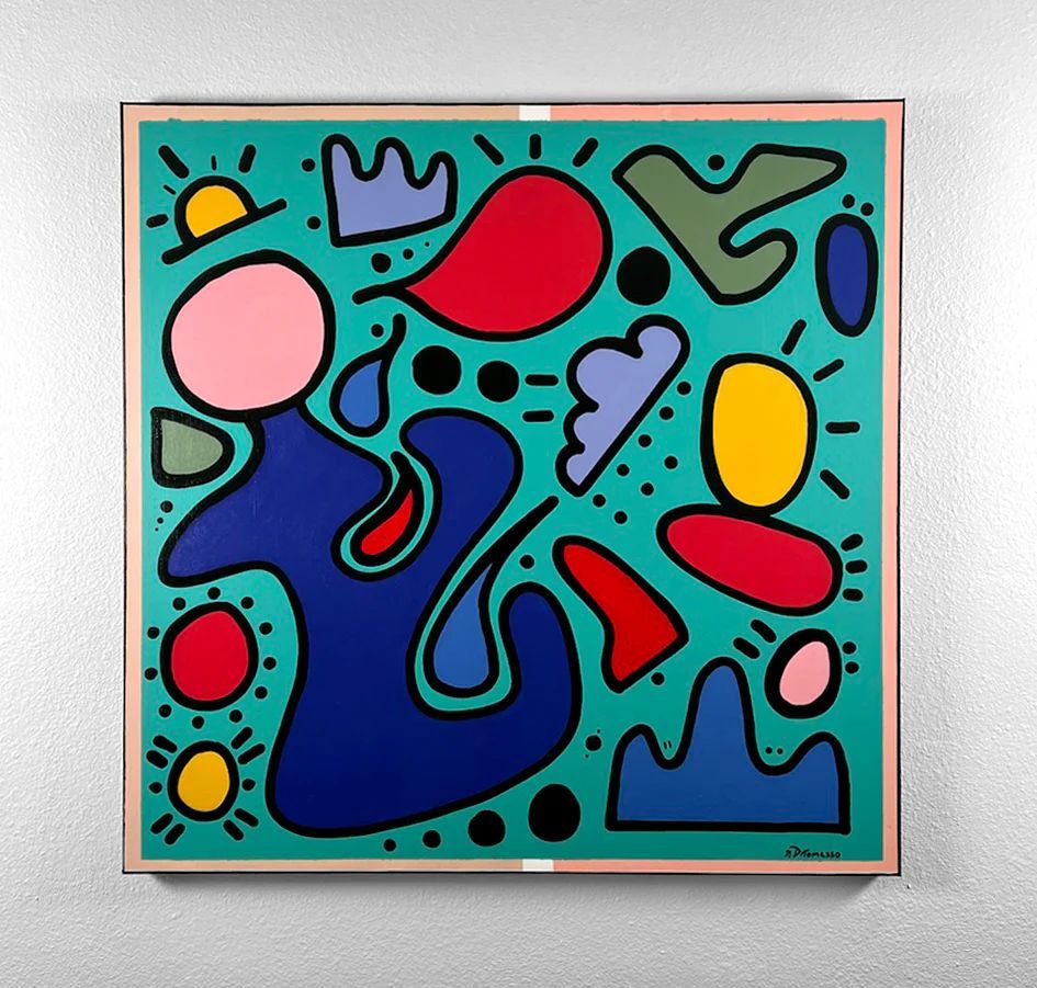 🖼️ @WadeSiscoGallery #ArtworkOfTheDay :
Nicholas Di Tomasso
I Just Want To Play, 2022
Acrylic on Canvas, 36' x 36'
#Pop Art #AbstractExpressionism 
Collect It Now: buff.ly/4aHfWPw 
.
#ArtForSale #OriginalArt #ContemporaryArt #ArtCollectors #BuyArt #ArtInvestment #FineArt
