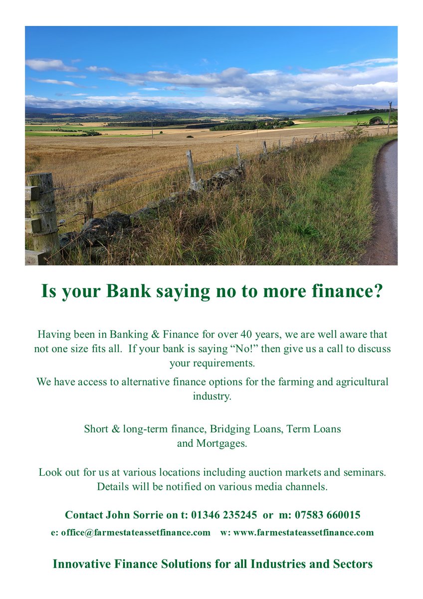 FarmingFinance's tweet image. Is your bank saying NO! to further borrowing?

Give John a call to discuss your options on 07583660015

#farm #estate #croft #smallholding #development #diversification #holidaylet #countrycottage #airbnb #campsite