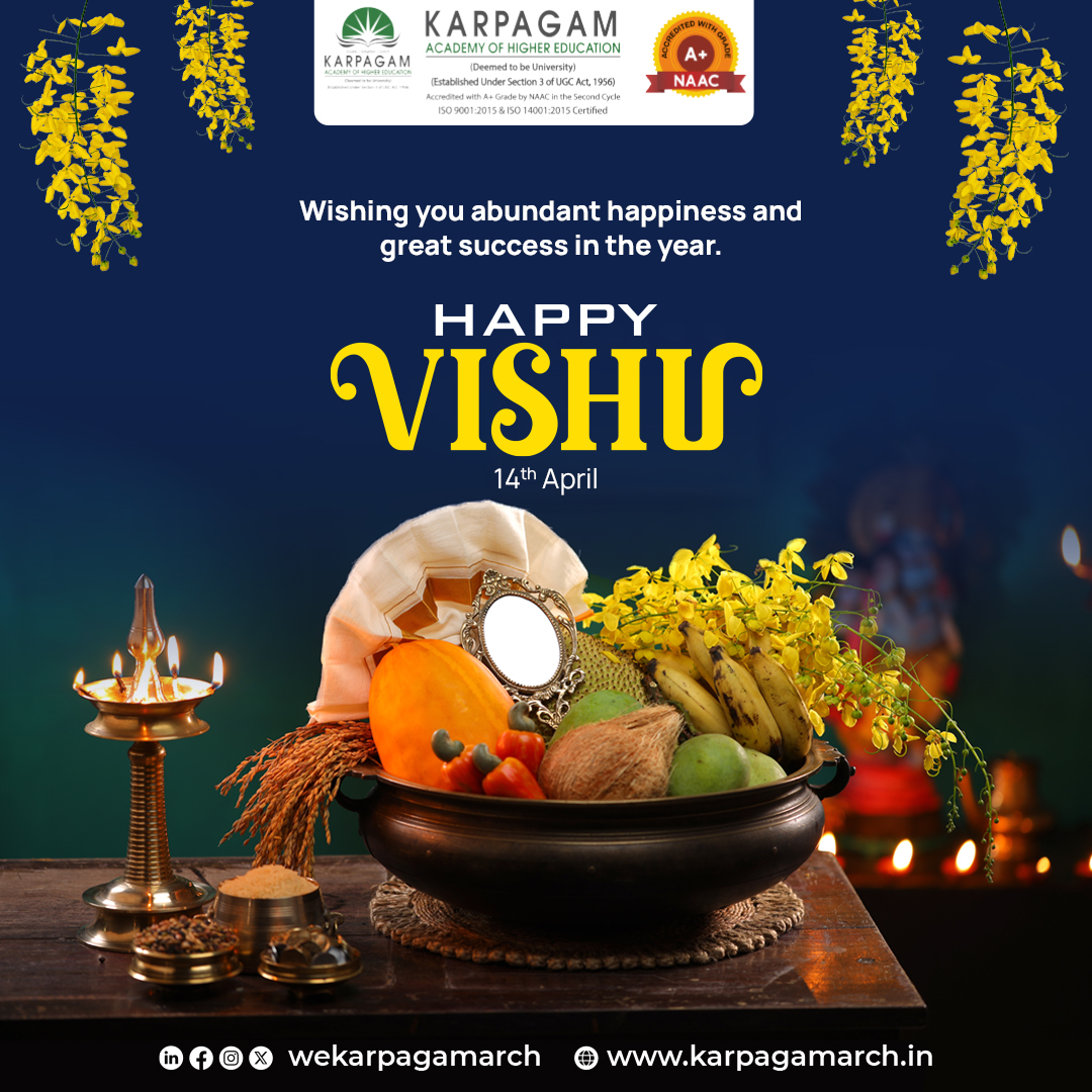 Happy Vishu!  Step into the vibrant celebration of this auspicious day with joy and blessings. Let's embrace new beginnings and prosperity together!

#VishuCelebration #FestivalOfKerala #NewBeginnings #JoyAndBlessings #ProsperityAhead #TraditionAndCulture #VishuKani