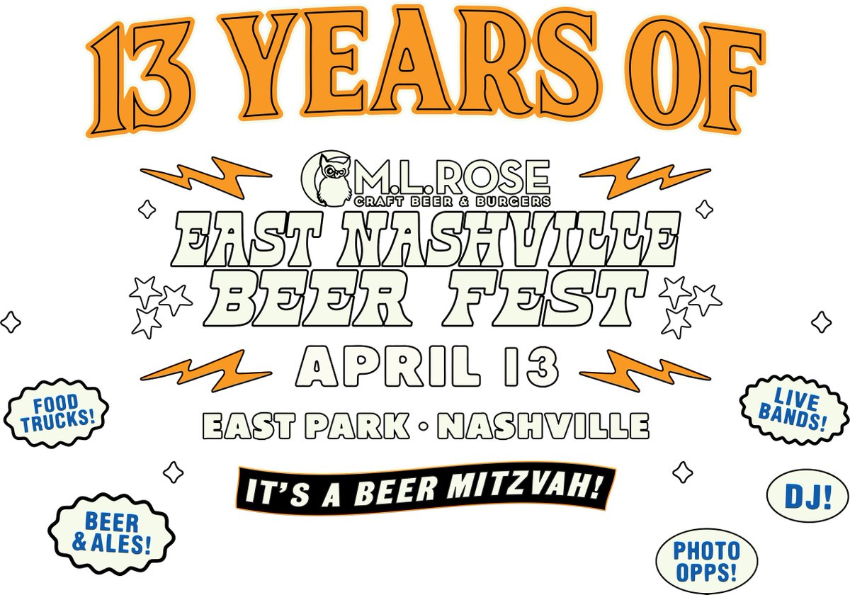 We're raising a glass to the weekend and to 13 years of @ENashBeerFest happening TODAY! 🍻 🎉 eastnashvillebeerfest.com