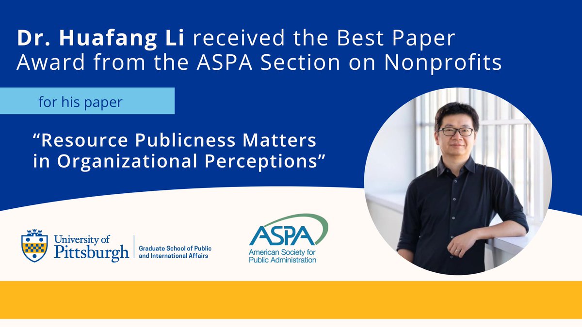 This morning at #ASPA2024: @GSPIA’s @lihuafang is receiving a Best Paper award! 👏