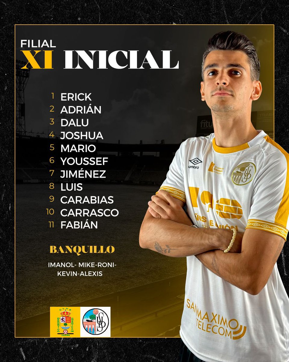 #FILIALUDS  | 📋✅ ¡Nuestro XI inicial 🆚 @cdonzonilla !

#SalamancaEsDeLaUnion