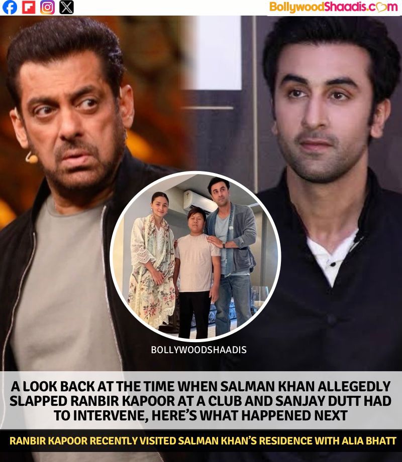Once, Salman Khan reportedly got into an ugly argument with Ranbir Kapoor and ended up giving him a tight slap at a pub. Know what happened next! Read here- bollywoodshaadis.com/articles/salma… #salmankhan #salmankhanfans #ranbirkapoor #ranbirkapoorfan