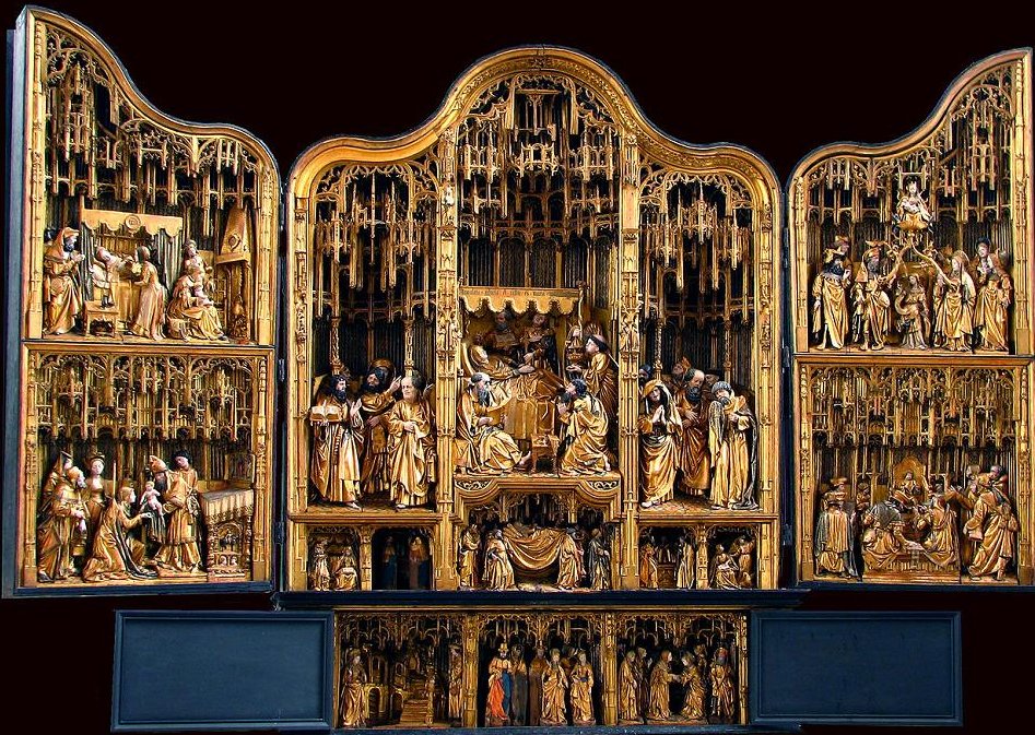 Retablo en la iglesia de Santa María de Lübeck. Alemania. #arte