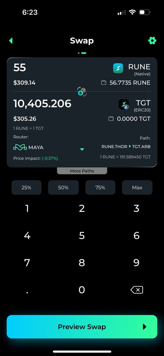 You can now swap $TGT.arb directly with $RUNE or $BTC thanks to the @arbitrum integration of @Maya_Protocol 💪 $TGT.arb can be used for staking to reduce your trading fees and earn $USDC real yield of the @THORWalletDEX ecosystem 🤝 $TGT