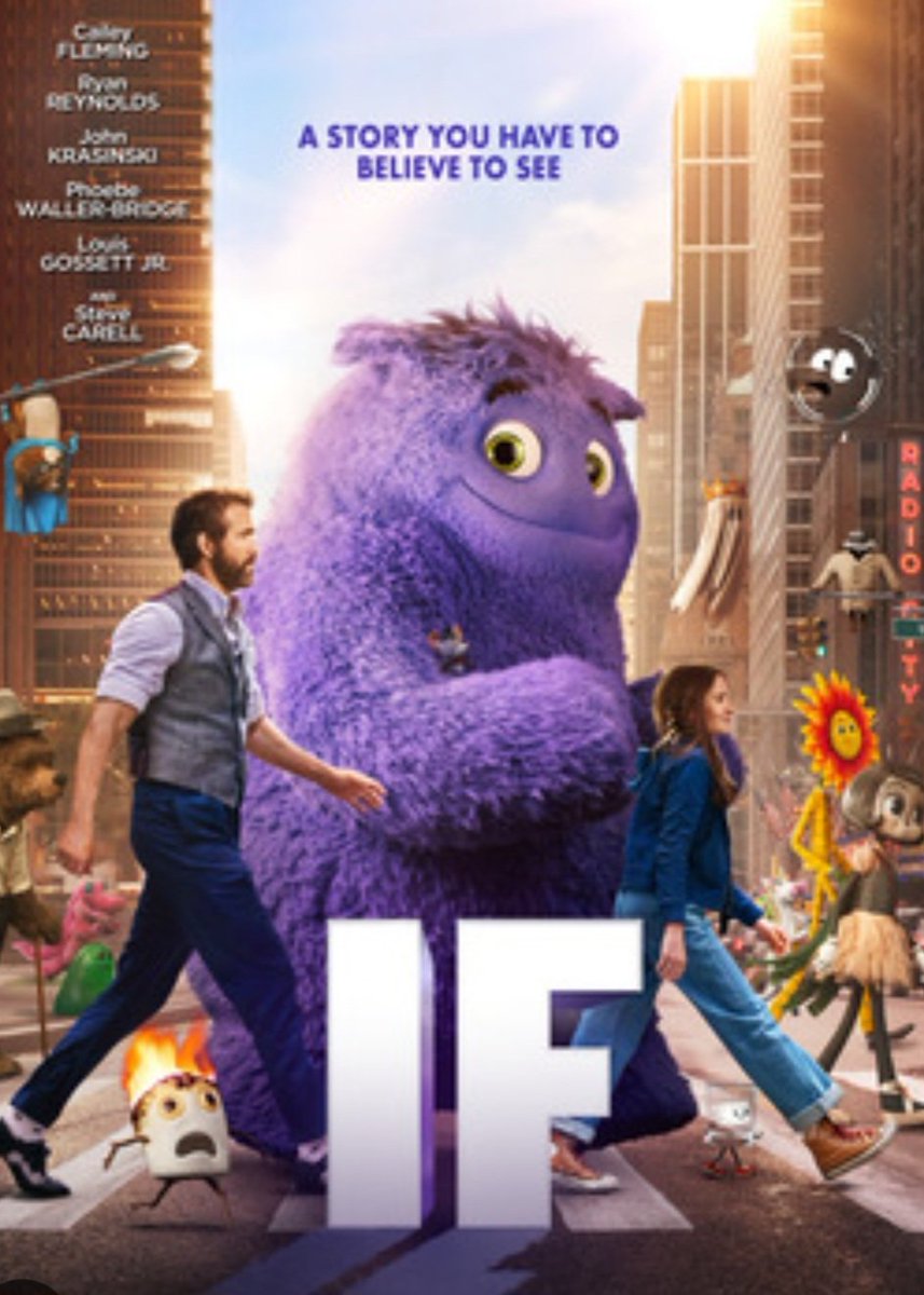 This looks like a cute movie but it stars celebs like Amy Schumer, George Clooney, Matt Damon, & Jon Stewart. I will not support leftist Hollywood! ##ifmovie #if ##boycotthollywood