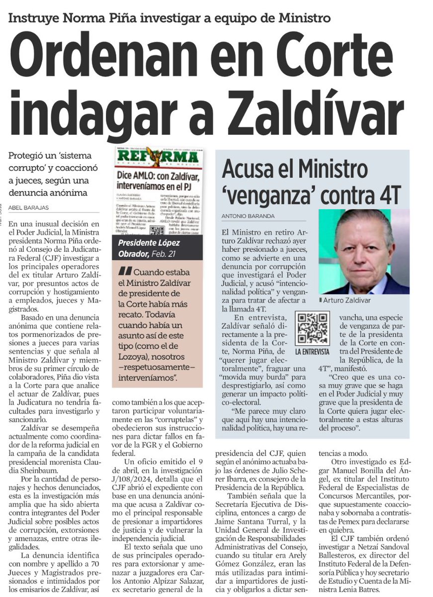 MaxKaiser75's tweet photo. Lo más bonito de esta noticia es que fue el propio presidente lópez quien lo empinó, dos veces, con dos confesiones claras y públicas de que le instruía cómo resolver asuntos de interés para el gobierno 

Fue lópez el que CONFESÓ los delitos de obstrucción de justicia, tráfico de influencias y contra la administración de justicia 

Esas dos mañaneras deben ser la prueba central de esa investigación, que debe llegar hasta sus últimas consecuencias 

NO MÁS IMPUNIDAD