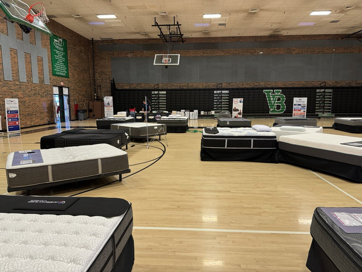 vbfreshman's tweet photo. TODAY is the DAY!

Stop by the freshman academy gym anytime between 10-5 TODAY for our annual mattress sale!

ALL proceeds go directly back to our students!

#ClassOf2027 #WhateverItTakes #BestYearYet https://t.co/vSx4IiiqXO