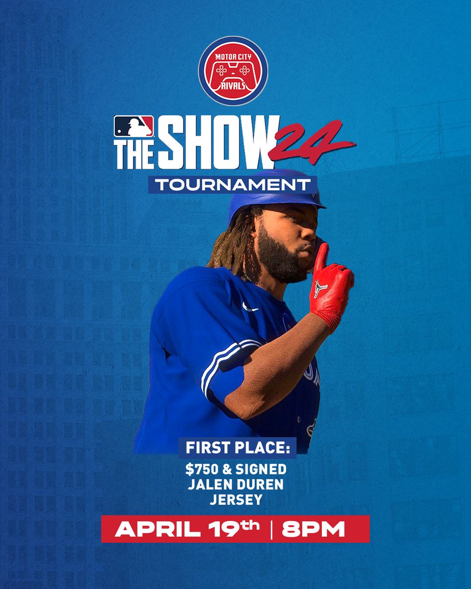 MLB The Show 24 is HERE! Join our Motor City Rivals Tournament and compete for your chance to win $750 and a SIGNED Jalen Duren Jersey! Enter now: bit.ly/3TXj9Uh