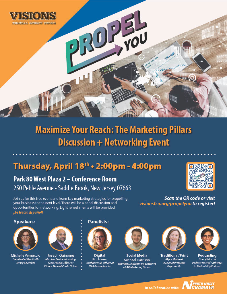 Repromatic's tweet image. Join us for this free event on April 18th to learn key marketing strategies for propelling your business to the next level. More info and registration: northjerseychamber.org/index.php/even…