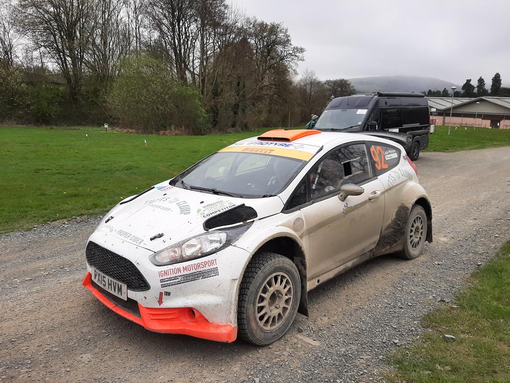 Colin Minton didn't have an engine in his Fiesta R5 on Thursday and has had rear diff, handbrake and throttle issues today. But he's still going! 👏👏👏 @RallynutsStages @pirellisport @SpeedlineCorse @WithamMSport @hocklymsport #Restruct @WelshAssocMC