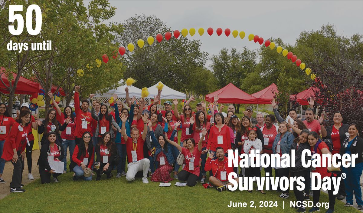 #NCSD2024 will be here before you know it. How will you be celebrating? Mark your calendars for Sunday, June 2. ncsd.org #NationalCancerSurvivorsDay #NCSD