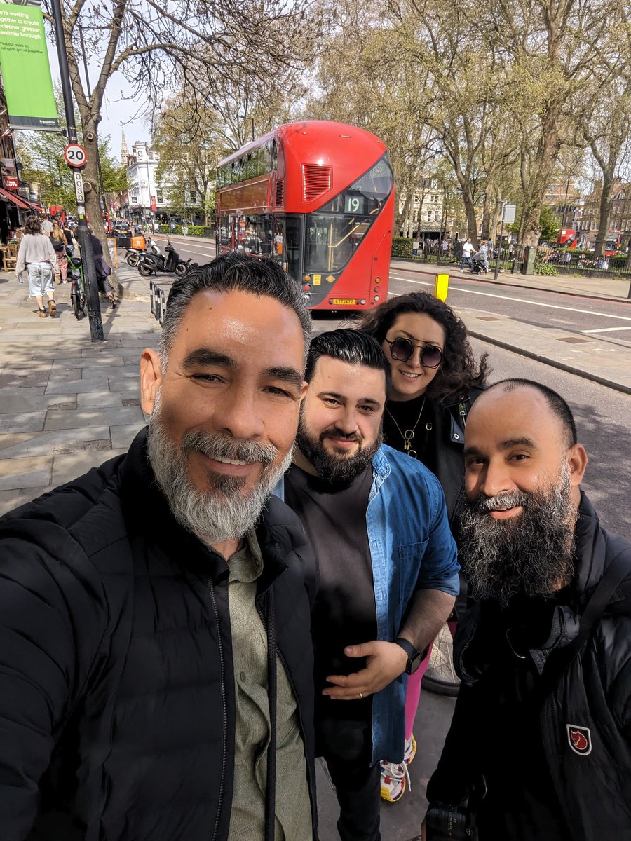 gm and bd 🌞 It's our last day in London today, before me and @OmarZRobles head out tomorrow for another European city. Before heading out we had to grab lunch w/ @milalolli and @NinoSip.