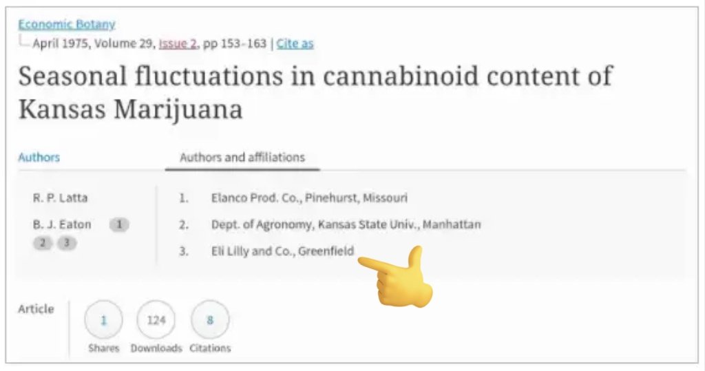 Greenthumb_one's tweet photo. Approaching the 7th anniversary of discovering historical artifacts:
> Kansas was the 1st state in America to put in place hemp eradication under a guise it was 'marijuana'
> Studies were overseen by Eli Lilly
**EL originated the patent for Nabilone
#drugpolicy #ksleg #ksgov https://t.co/64Fho5EakI
