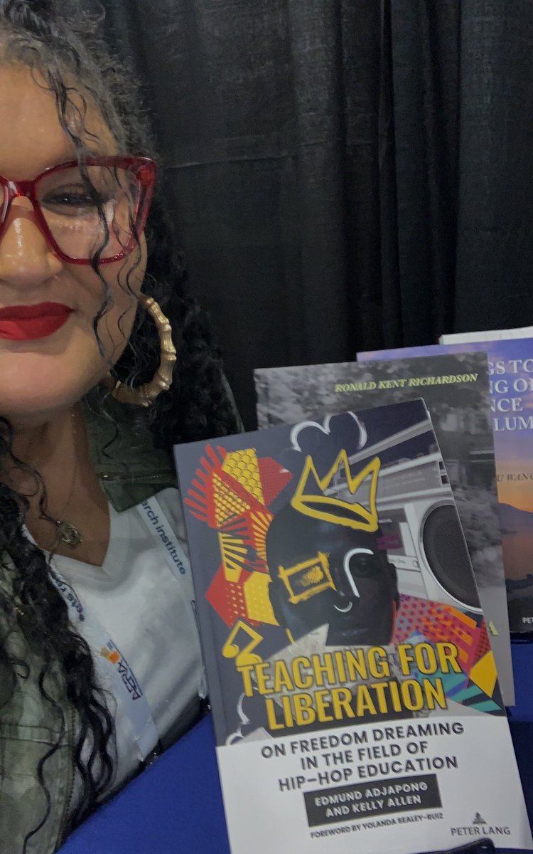 I saw Teaching for Liberation in the wild at #AERA2024 😭 it’s so surreal to see a piece of your heart on display like that so of course I had to snap a pic 🤍 #AERA24