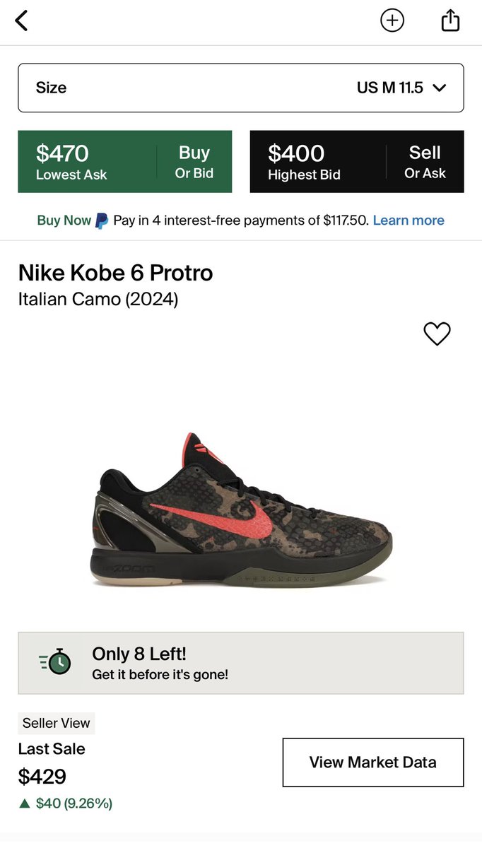 Pretty messed up how limited Nike makes their Kobe drops.

Out here dropping 1.7 million Military 4’s and less than 100k Kobe’s.

I have yet to hit a Kobe drop for retail