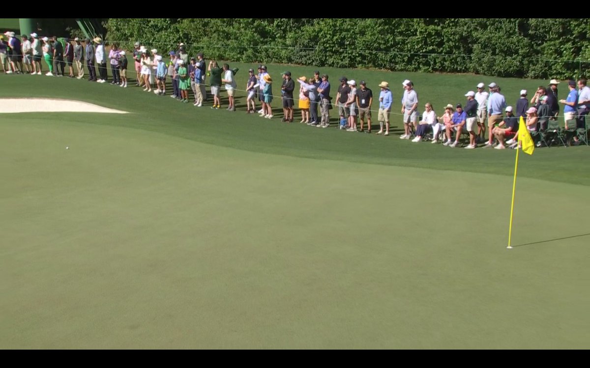 GolfF1andothers's tweet image. As Colt Knost said on the coverage, "that was a mile high... and a mile short"... #GoHideki  #hole6masters2024 #shot1