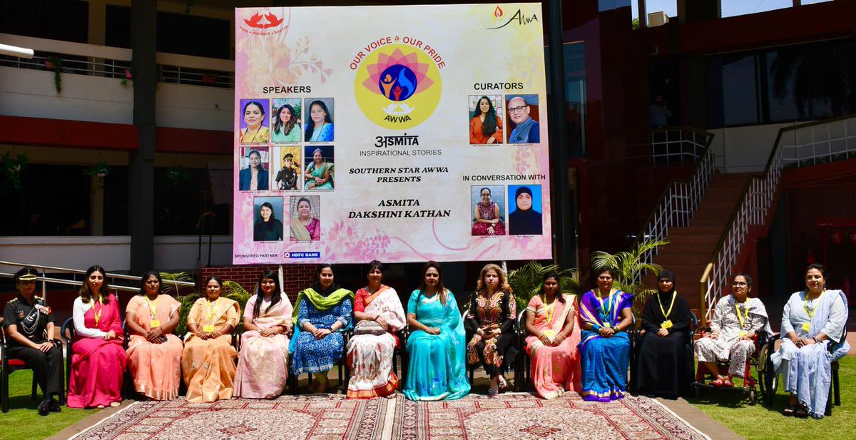 #SouthernStar #AWWA organised ’ASMITA, ‘Dakshini Kathan’ a unique event where Ten Army Wives who have created a niche for themselves in various fields with their perseverance and resilience, shared their versatile & inspiring experiences. #AWWA #Asmita @OfficialAwwa