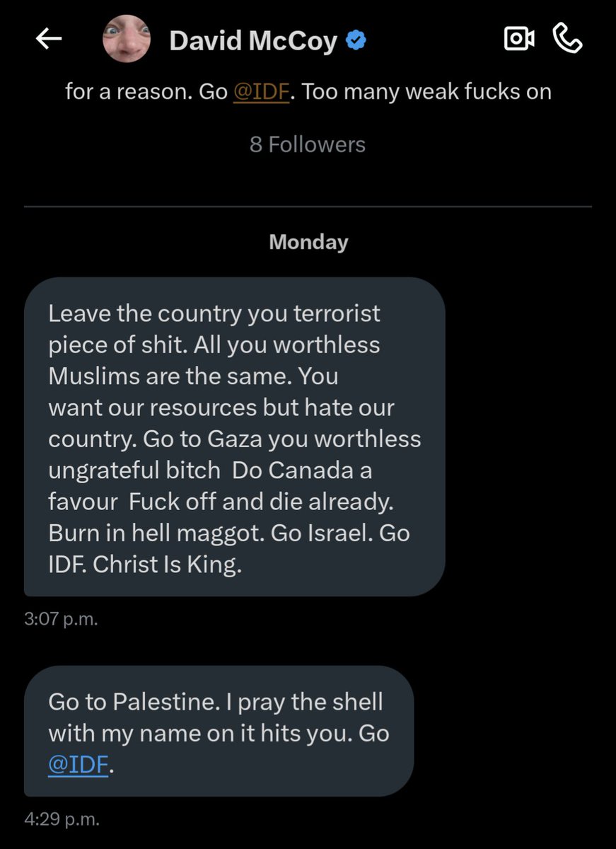 Another normal DM from a Christian Zionist