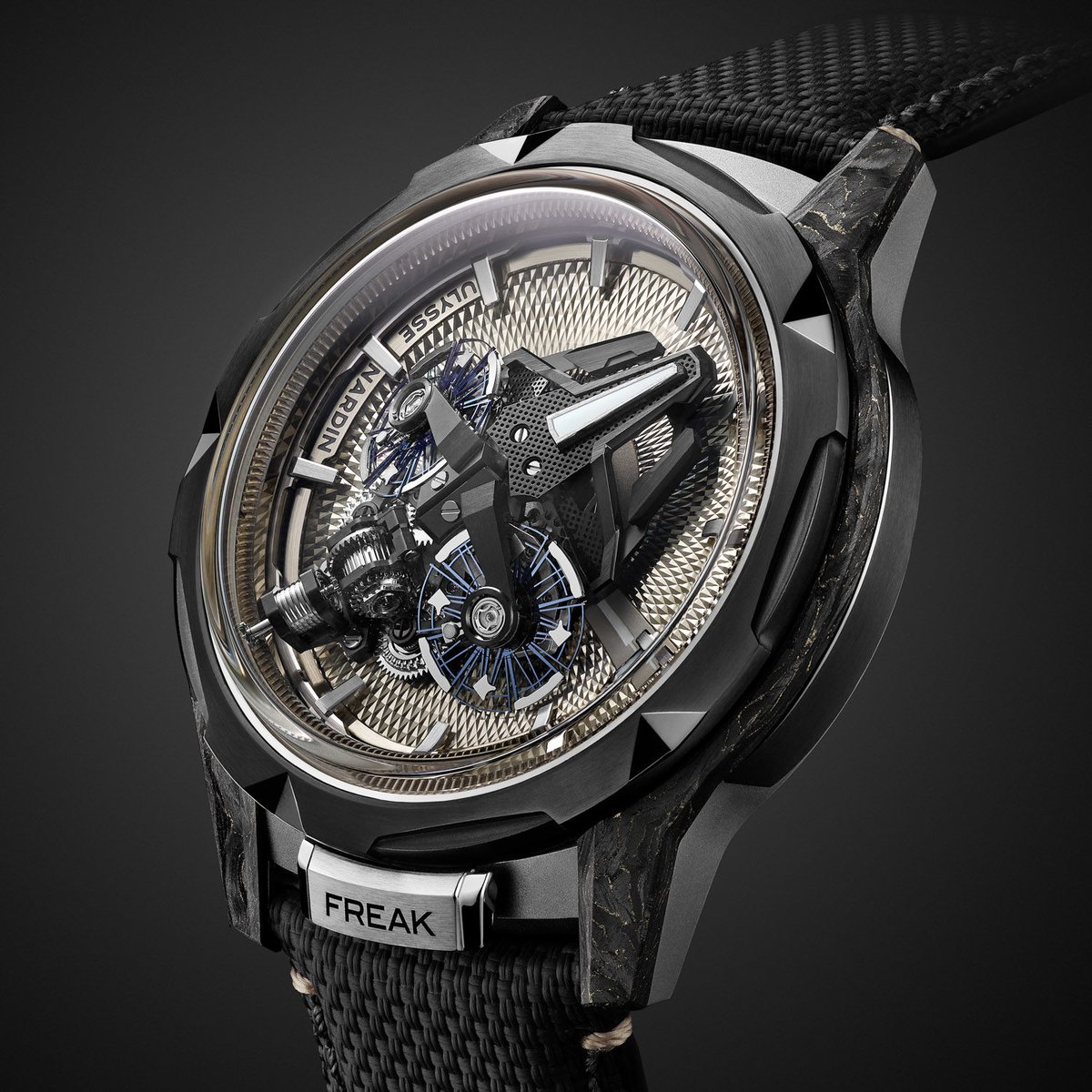 Meet the new Ulysse Nardin Freak S Nomad, equipped with a hand guilloché dial, sharp 45mm case, and UN-251 Manufacture movement powering the Freak's familiar central timekeeper watchtime.com/featured/meet-…