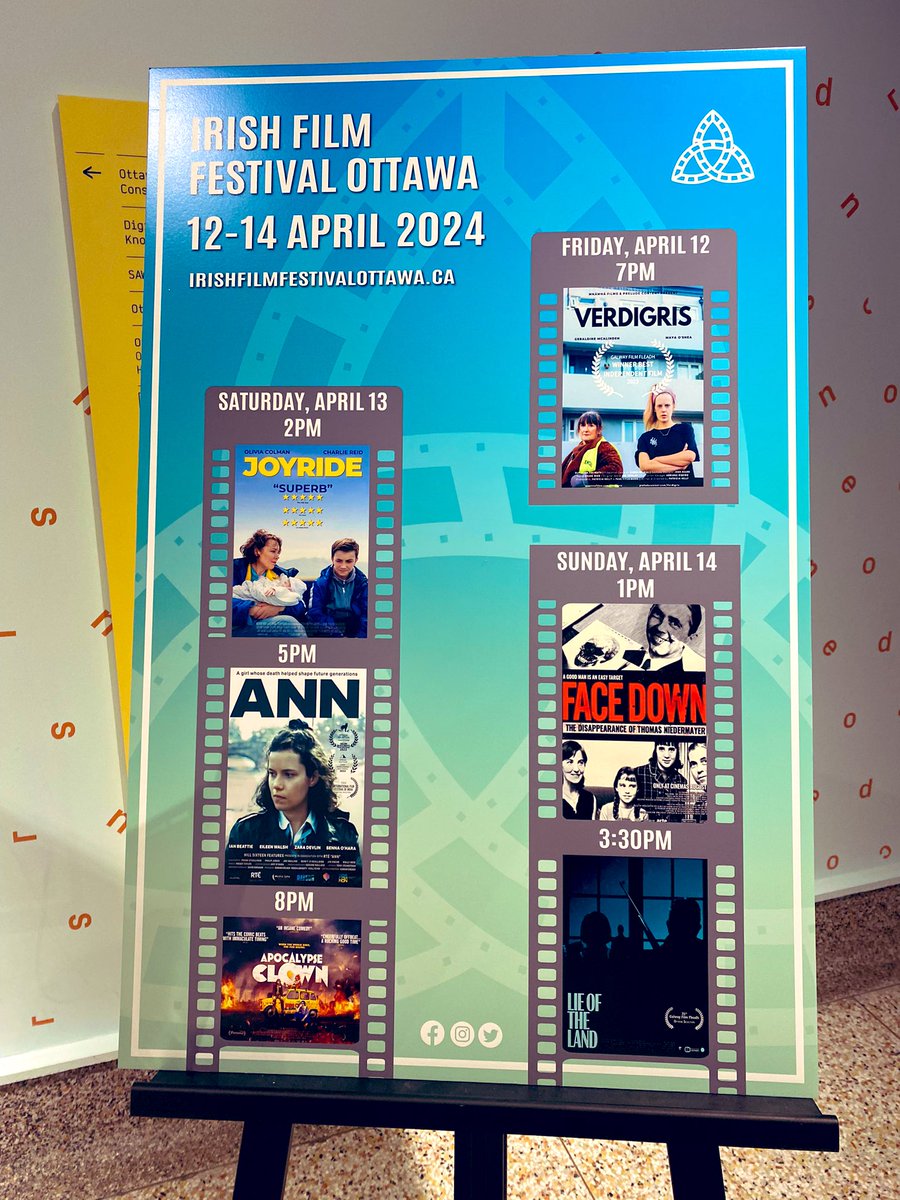 Wonderful to be at the opening of Irish Film Festival Ottawa ☘️ last night, the festival continues throughout the weekend. Kudos to the Committee at <a href="/IrishFilmOttawa/">IFO</a>!