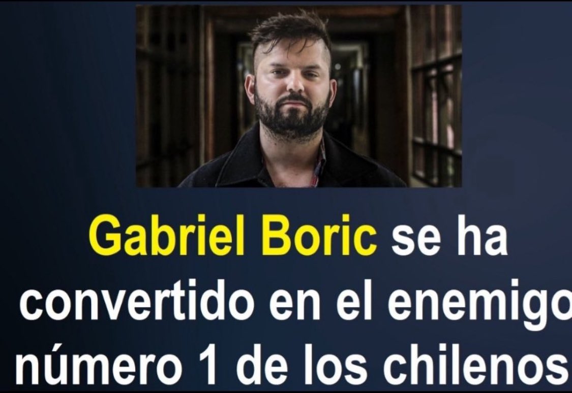 📣El ENEMIGO más grande de Chile y de los ciudadanos chilenos, se encuentra en la Moneda y se llama <a href="/GabrielBoric/">Gabriel Boric Font</a> 

#BoricAsesino