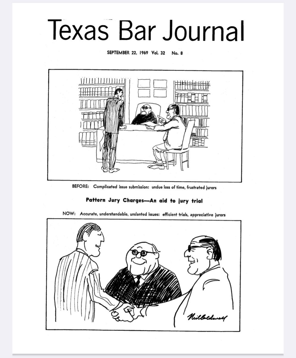 Pattern Jury Charges, from the September 1969 Texas Bar Journal #appellatetwitter