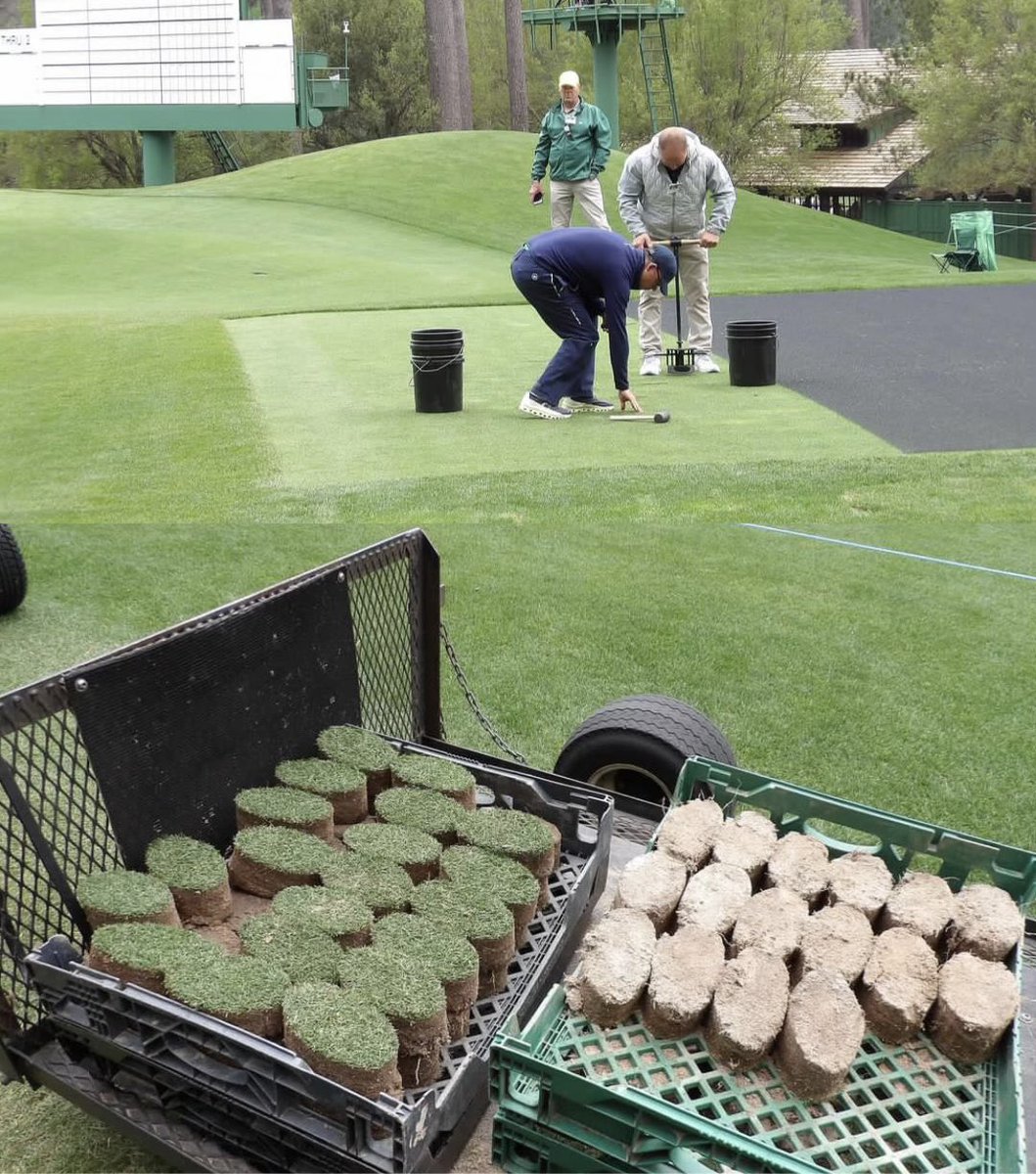 Divots done different! @TheMasters  
#onlythebest