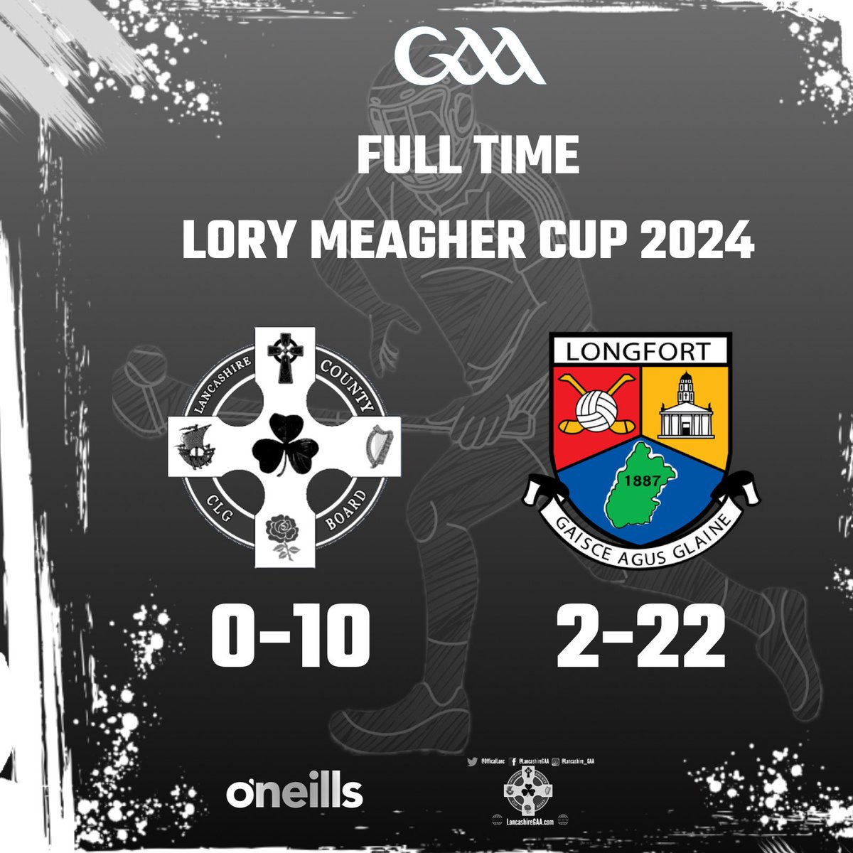 Full time and it’s defeat in the opening round of the Lory Meagher Cup for our Hurlers hard luck and safe journey home to the team and management