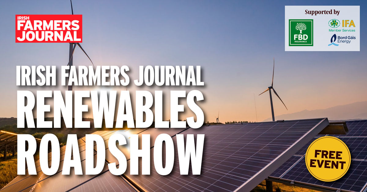 The Renewables Roadshow is back this Tuesday in Kilkenny. Come down early to see our stands and meet with the Irish Farmers Journal team. Doors open at 6.30 pm sharp so make sure to register now - eu1.hubs.ly/H08znrl0 With @IFAmedia, @fbd_ie and @bordgaisenergy