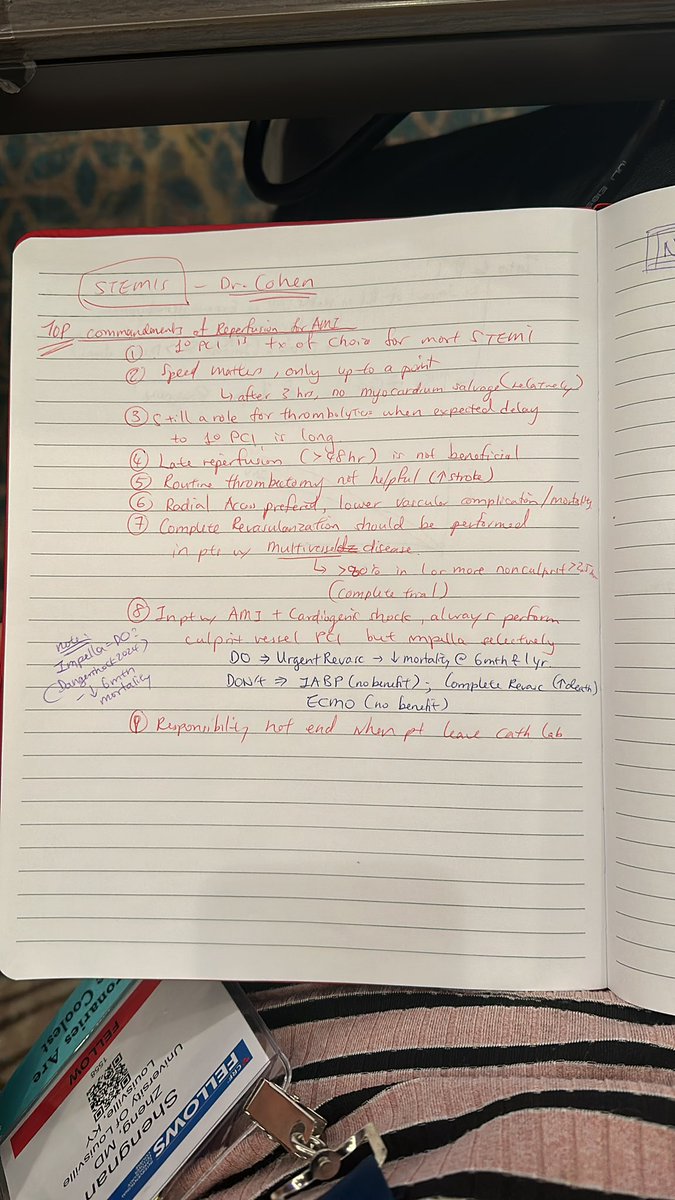 Ah, the legendary 10 Commandments of Dr. Cohen—scribbled down during moments of caffeinated wisdom and semi-legible scribbles! @djc795 #CRF #Fellows2024