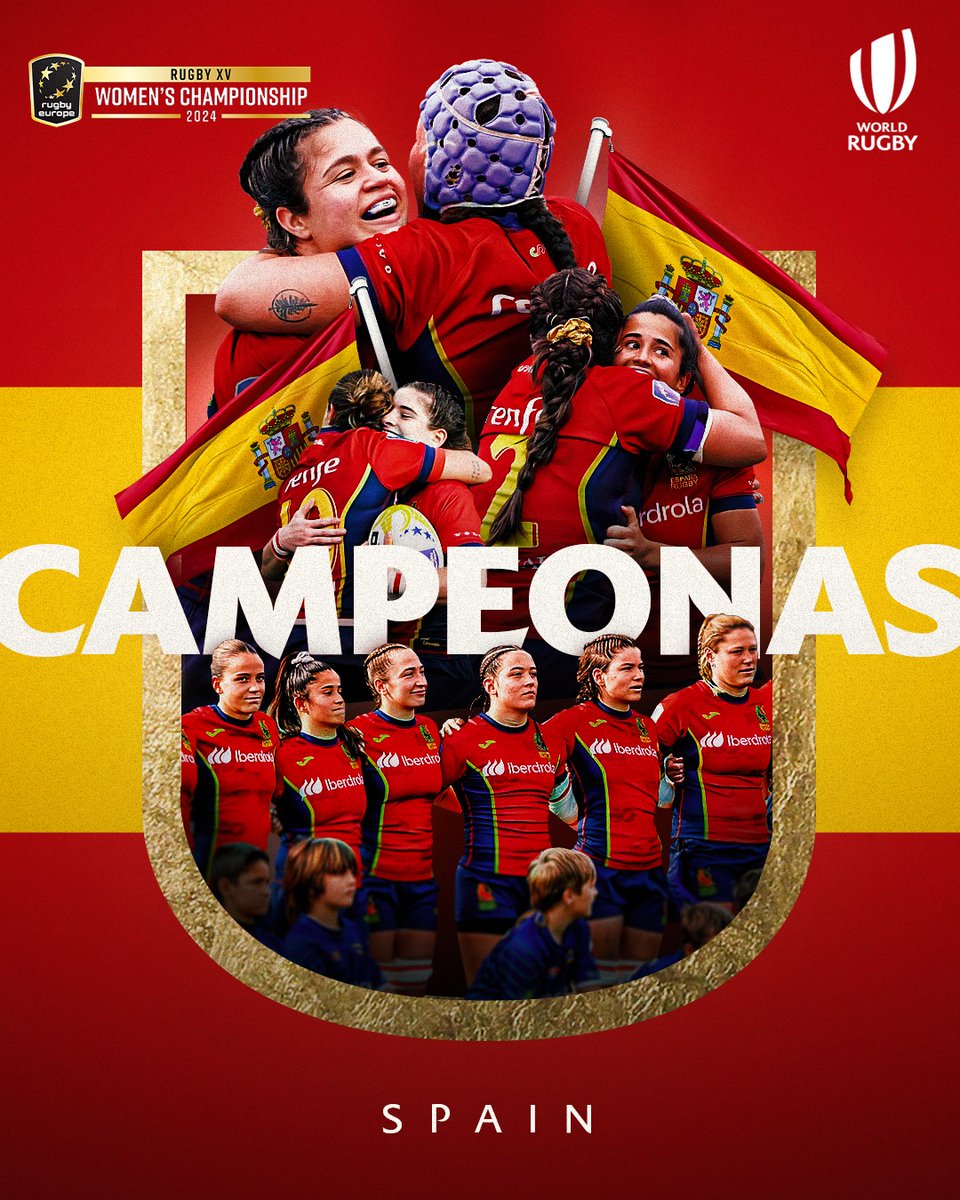 For the SEVENTH successive time, Spain are Women’s @rugby_europe Champions 🇪🇸