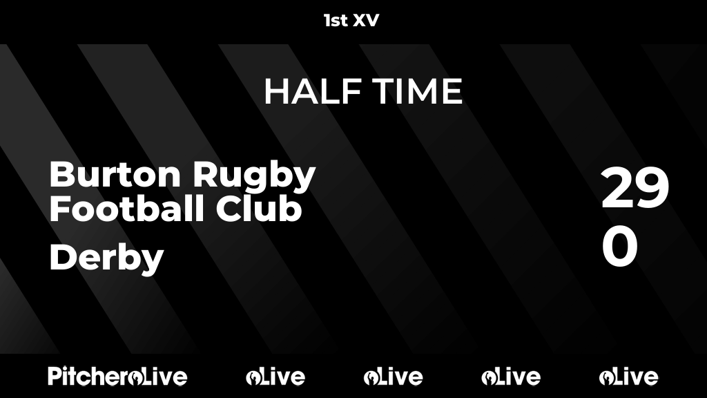 BurtonRFC's tweet photo. HALF TIME: Burton Rugby Football Club 29 - 0 Derby
#BURDER #Pitchero
https://t.co/xBMmuKMD0y https://t.co/bpk3L12uta