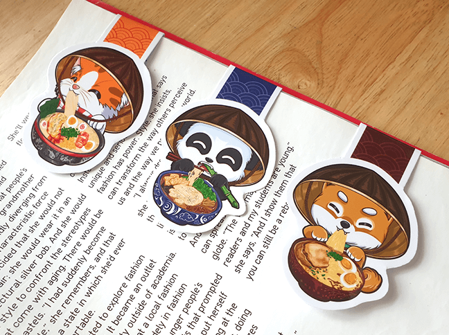 timelaxcreation's tweet photo. Added my latest art of our orange tabby in my ramen series! Available now as cute magnetic bookmarks for readers out there! Visit our online store and get yours now! https://t.co/TbDoiPRd82