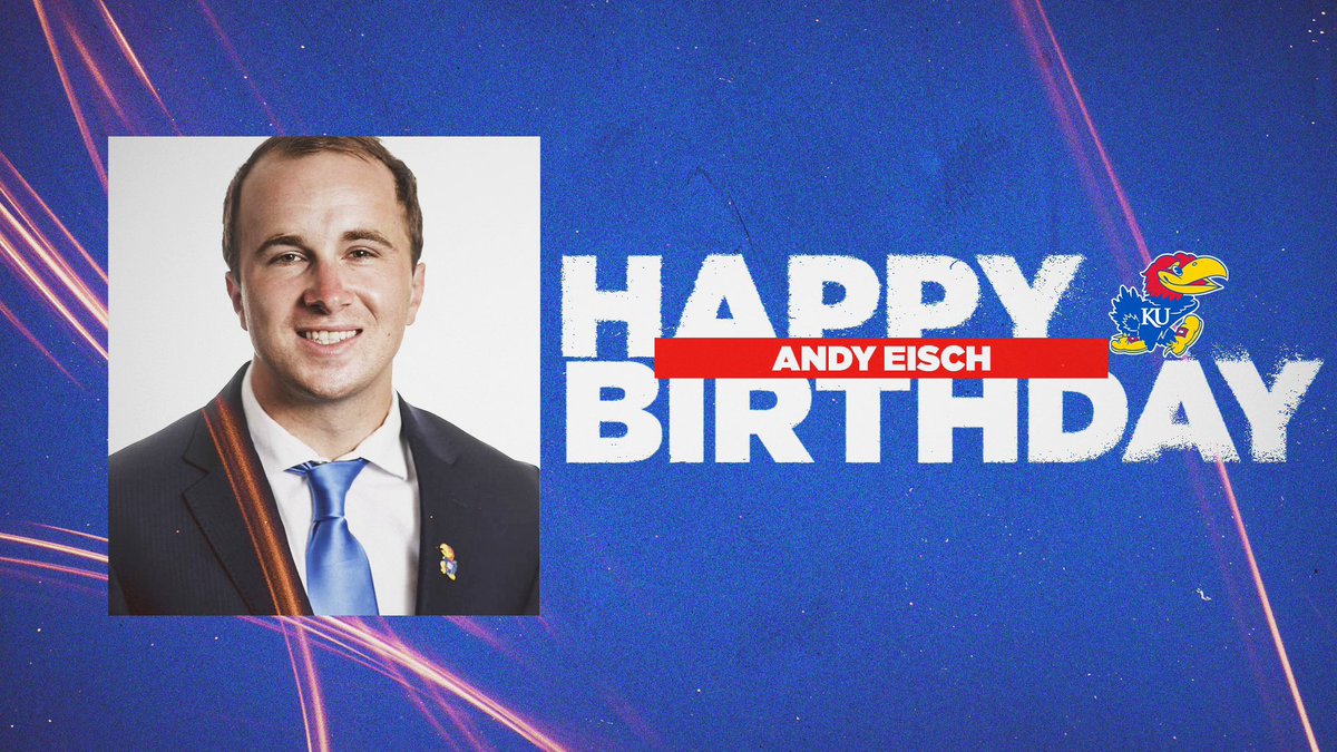 Let’s all wish our Jayhawk Family member @Andy25eisch a very Happy Birthday! Andy, enjoy your special day! #RockChalkBirthday