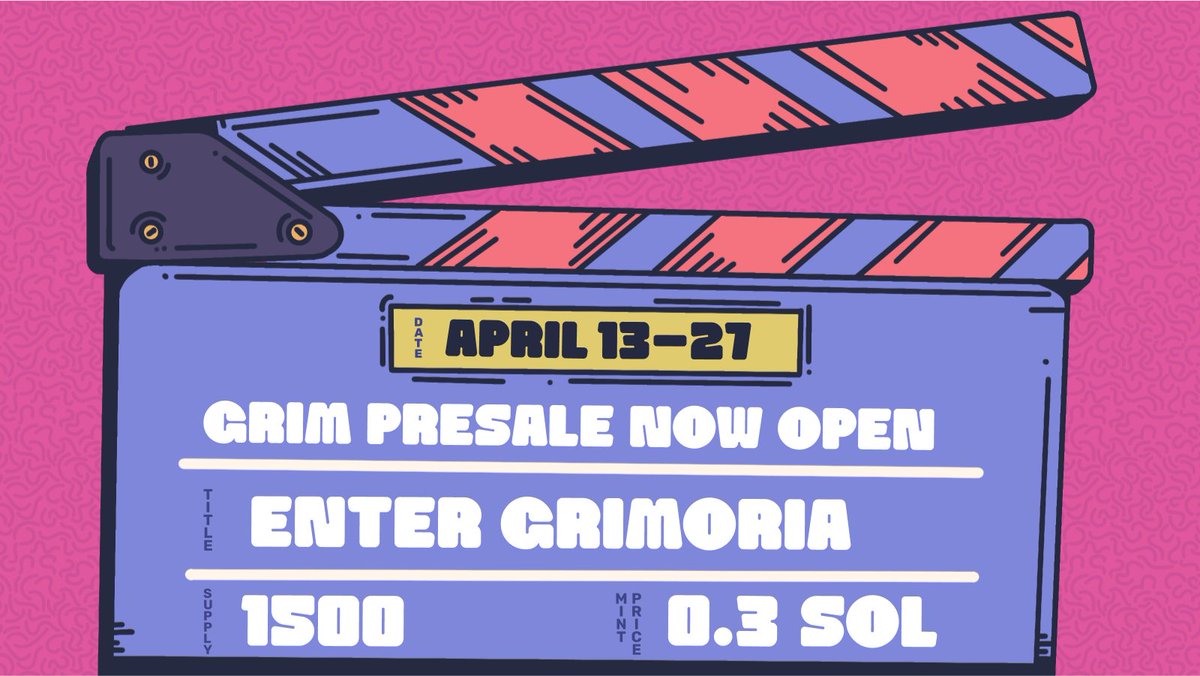 ARE YOU READY TO BECOME A GRIM? 😈

Our GRIM Pre-Sale is officially open! 

We're thrilled to announce that exclusive projects like <a href="/solBOOGLE/">BOOGLE</a> , @S0LFRED , <a href="/topia_art/">topia.</a> , <a href="/DeadKingSociety/">Dead King Society</a> , and many others have already secured their spot.

Think your community has what it takes?