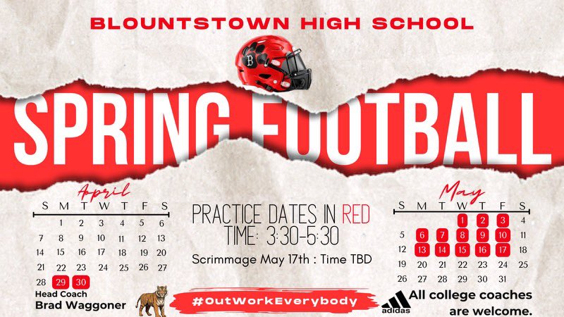Coach Brad Waggoner (@coachwaggonergt) on Twitter photo Can’t wait to get started with our guys! It’s GREAT to be a Blountstown Tiger! 🐅
#OutWorkEverybody
#WeAreBlountstown
<a href="/BlountstownFB1/">Blountstown Football</a> <a href="/cyionsmith5/">Cyion Smith1️⃣0️⃣</a> <a href="/Kayinmartin2027/">Kayinmartin2027</a> <a href="/CoachMScott_BHS/">Michael Scott</a> <a href="/therealkwat/">Kenyatta Watson</a> Can’t wait to get started with our guys! It’s GREAT to be a Blountstown Tiger! 🐅
#OutWorkEverybody
#WeAreBlountstown
<a href="/BlountstownFB1/">Blountstown Football</a> <a href="/cyionsmith5/">Cyion Smith1️⃣0️⃣</a> <a href="/Kayinmartin2027/">Kayinmartin2027</a> <a href="/CoachMScott_BHS/">Michael Scott</a> <a href="/therealkwat/">Kenyatta Watson</a>