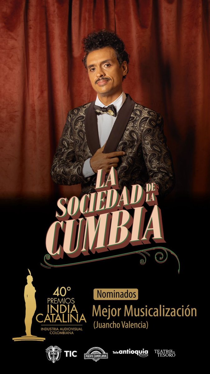 “La sociedad de la cumbia” es la producción con la que <a href="/juanchosargento/">Juancho Valencia</a>, líder de <a href="/LosCandelarios/">Puerto Candelaria</a> está nominado a los premios India Catalina, en la categoría “Mejor Musicalización” convocatorias.premiosindiacatalina.com/ingreso