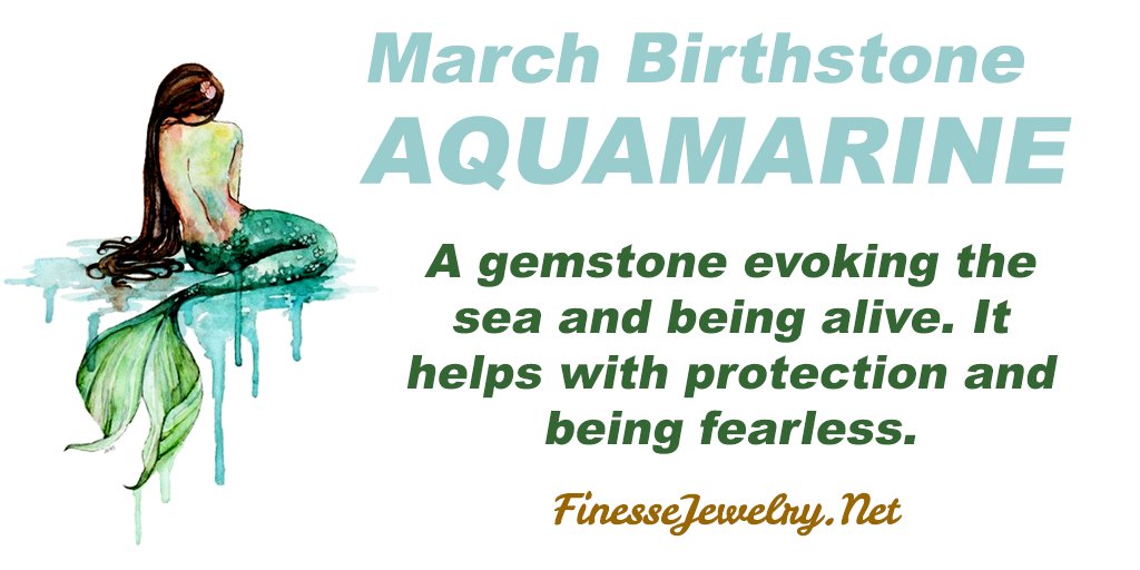 #FinesseJewelry #birthstones #Gemstones #Aquamarine It evokes the beautiful sea with all its mystery and depth - thus - love. finessejewelry.net/blogs/educatio…