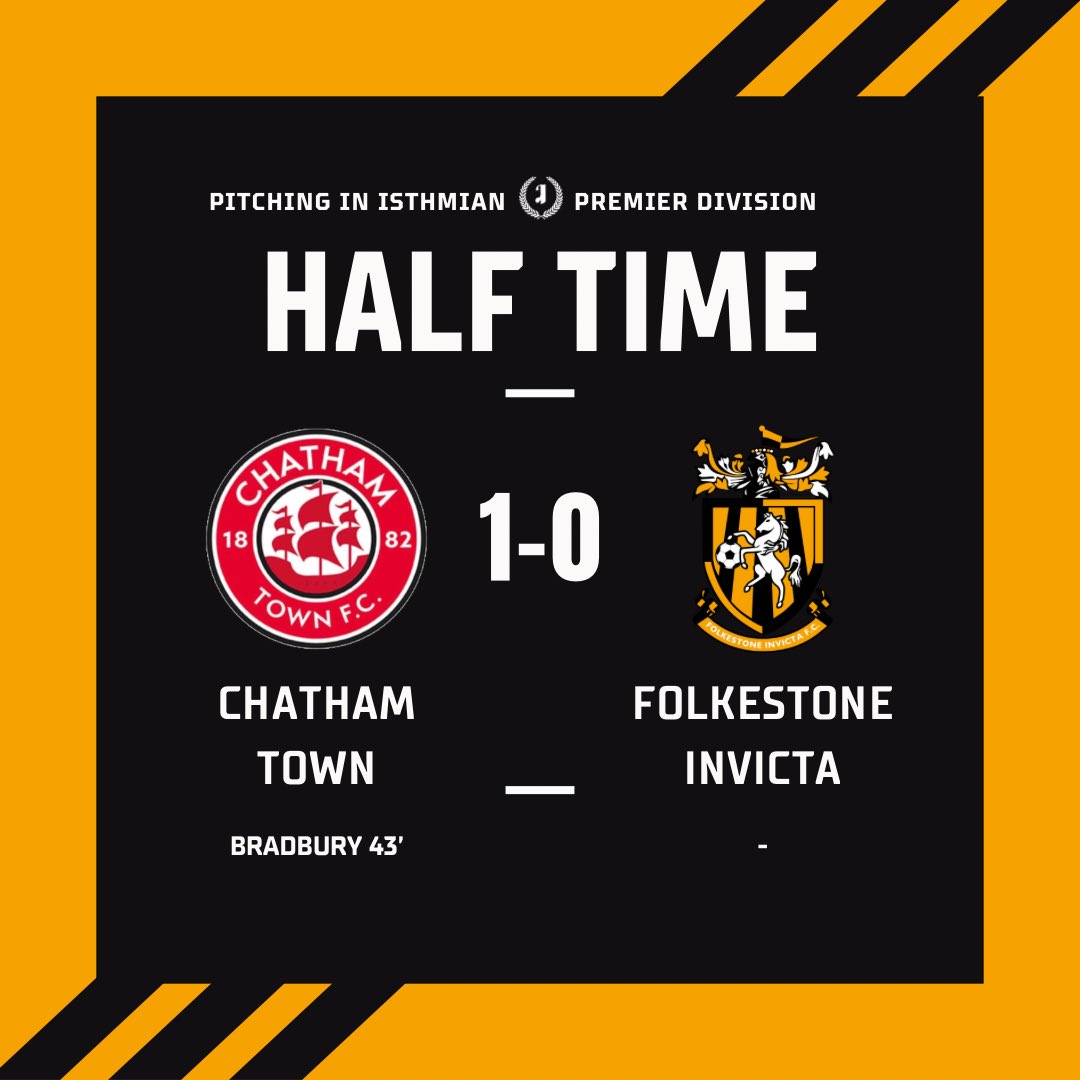 HT | Invicta on top but it’s the hosts who have taken their chance #fifc | 🟠⚫️