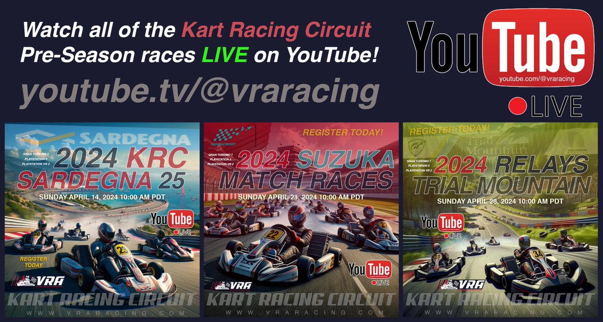Subscribe Now and Stay Tuned!!
youtube.tv/@vraracing
