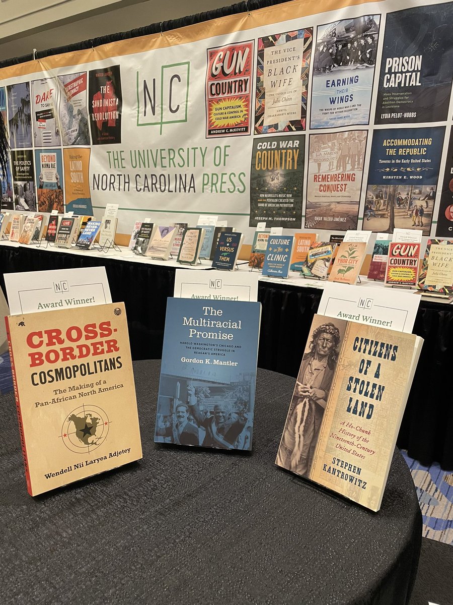 Congrats to our #OAH24 award winners!

THE MULTIRACIAL PROMISE
Liberty Legacy Foundation Award

CROSS-BORDER COSMOPOLITANS Honorable Mention, Frederick Jackson Turner Award

CITIZENS OF A STOLEN LAND 
Honorable Mention, James A. Rawley Award