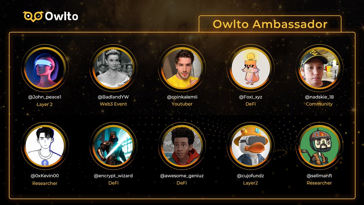 Owlto_Finance's tweet photo. 🎉 Owlto Ambassador Program Ⅰ is out and congrats to the 10 outstanding winners!

Don’t feel bad for missing! The selection process was challenging due to the overwhelming number of exceptional candidates. We appreciate the passion of Owlto community.🦉

Stay tuned as Round Ⅱ is coming soon!