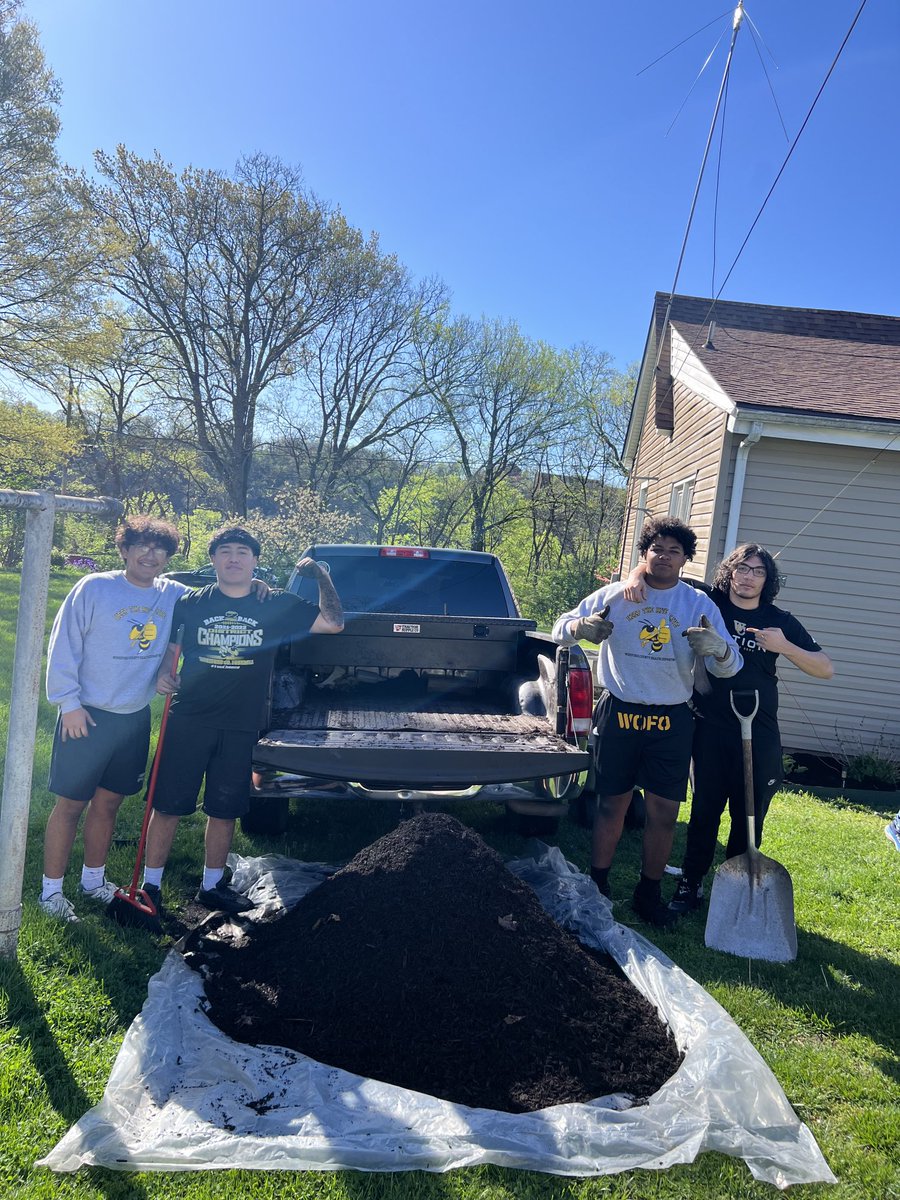 Day 1 of mulch deliveries. Please reach out if you need mulch. We also have bags and will spread. Teamwork makes the dream work. #Youchoose