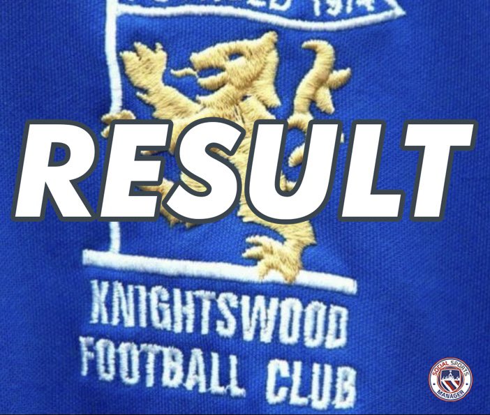 Full Time Saltcoats 2 Knightwood 3.
2 goal turnaround. Well done the Wood.