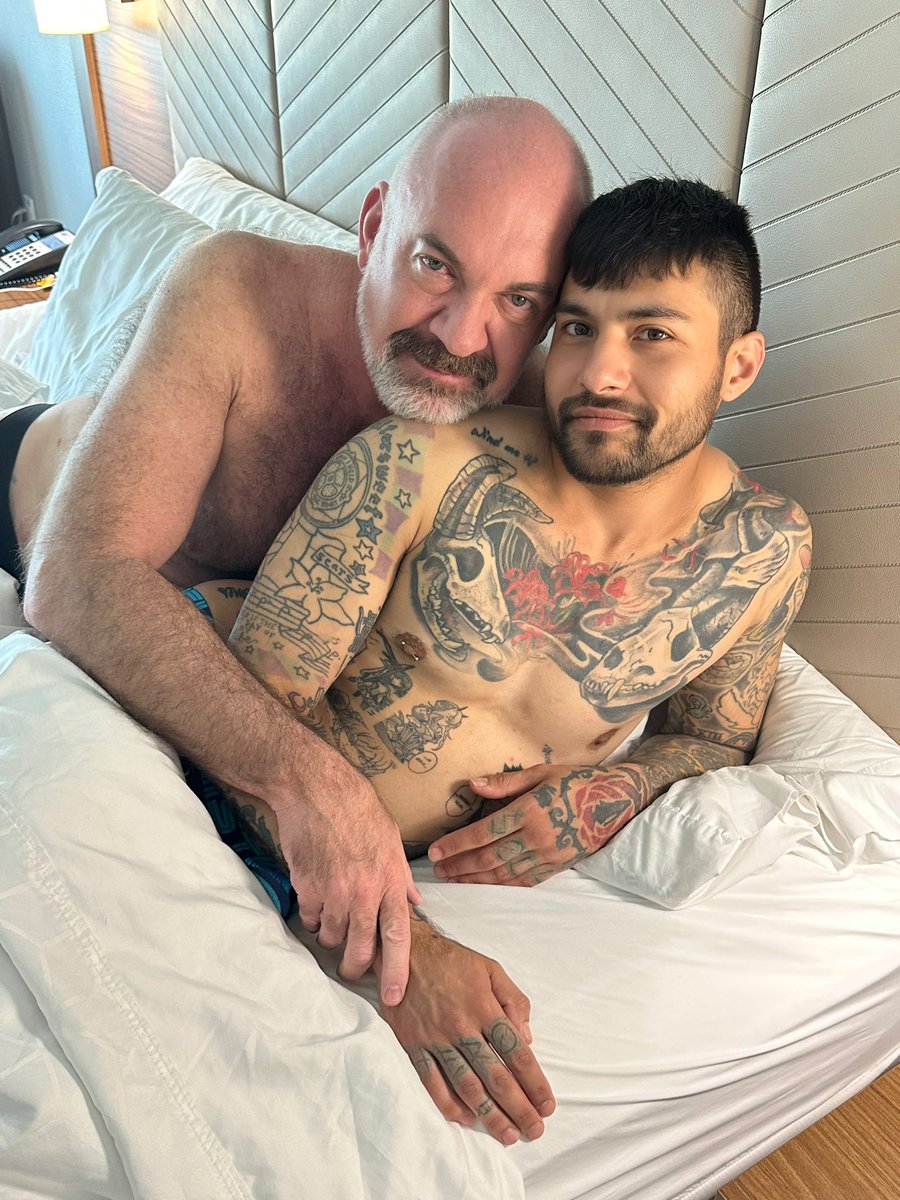 Had a great time in Dallas with this Daddy @BigDBBoner 🥰 Fucks me harder than anyone I’ve had yet, yet also gives the sweetest cuddles 🐻 Scene coming soon! 📸 @TR_Pics1